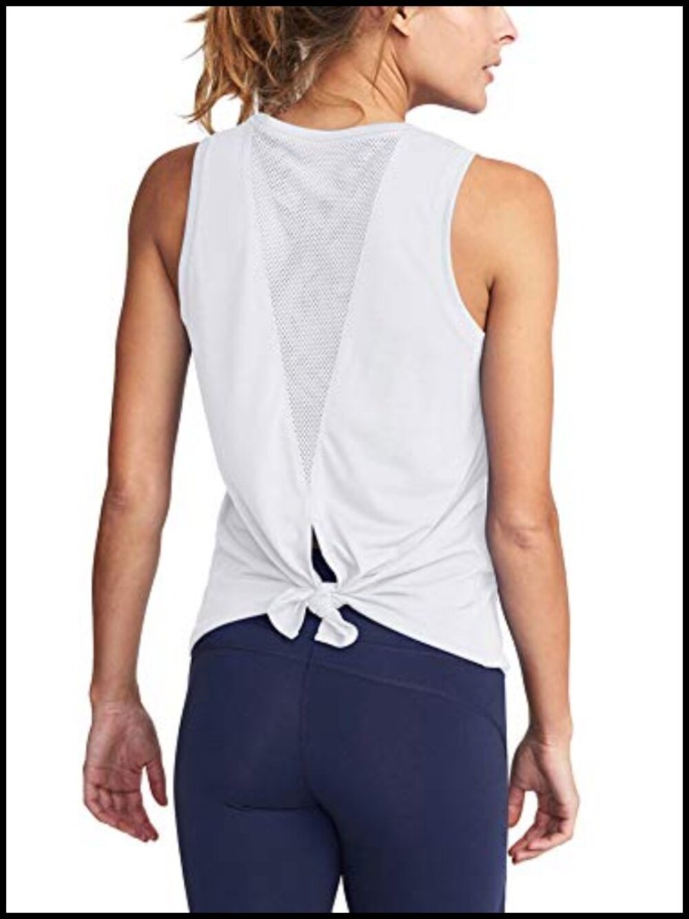 Womens Workout Tank Top Mesh Back Athletic Yoga Gym Sleeveless Shirt
